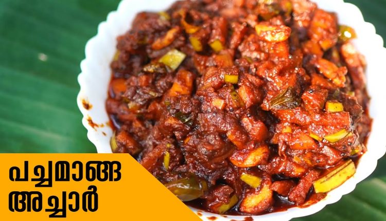 Video Thumbnail: നാടൻ പച്ചമാങ്ങ അച്ചാർ | കഞ്ഞിയുടെ കൂടെ കഴിക്കാൻ രക്ഷ ഇല്ലാത്ത രുചിയാണ് | Manga Achar | Mango Pickle