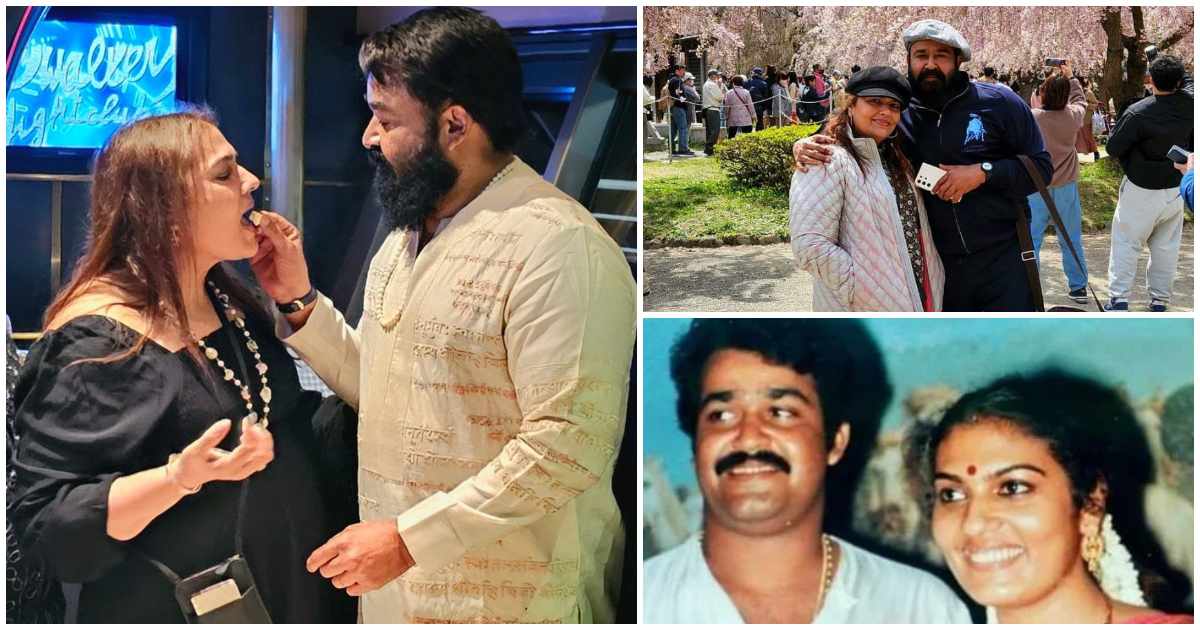 Mohanlal & Suchithra celebrate 35th Wedding Anniverssary at Japan