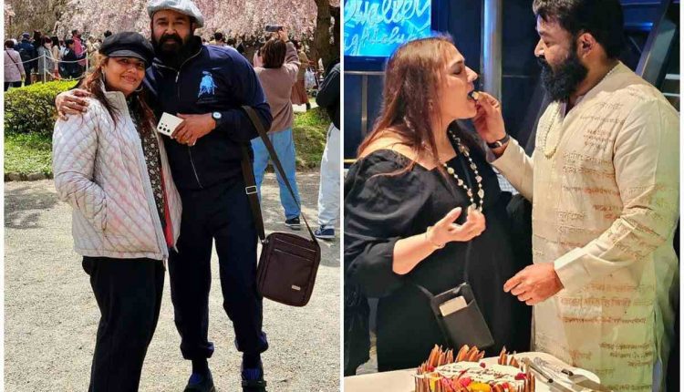 Mohanlal & Suchithra celebrate 35th Wedding Anniverssary at Japan