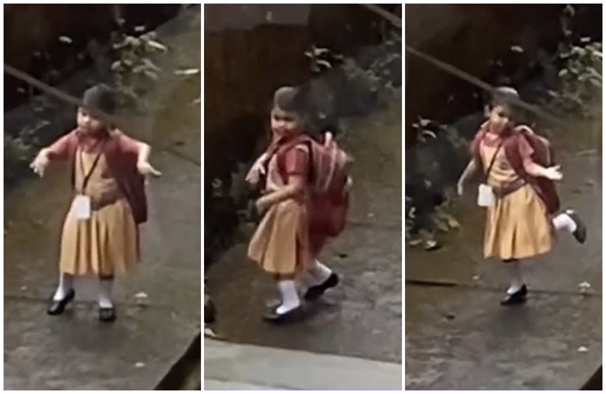 Cute Baby Girl Dancing At Street Video Viral 
