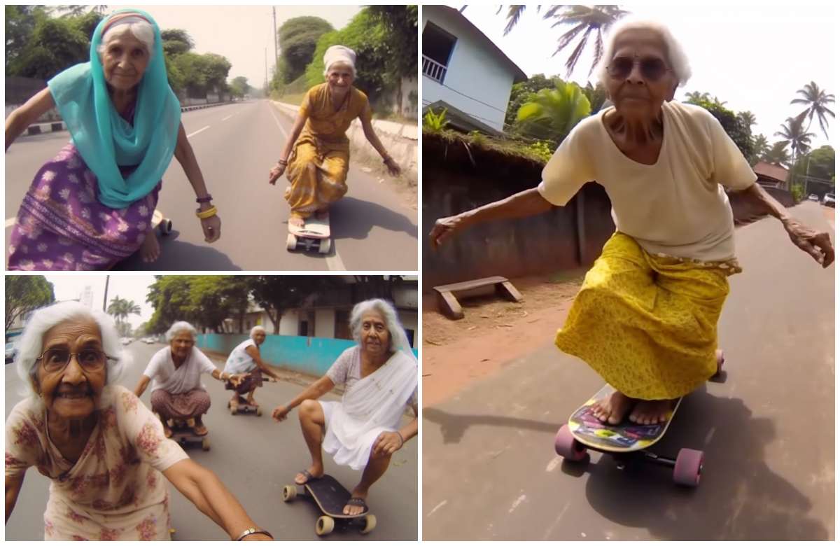  Skating Grandmothers  Photos Viral 