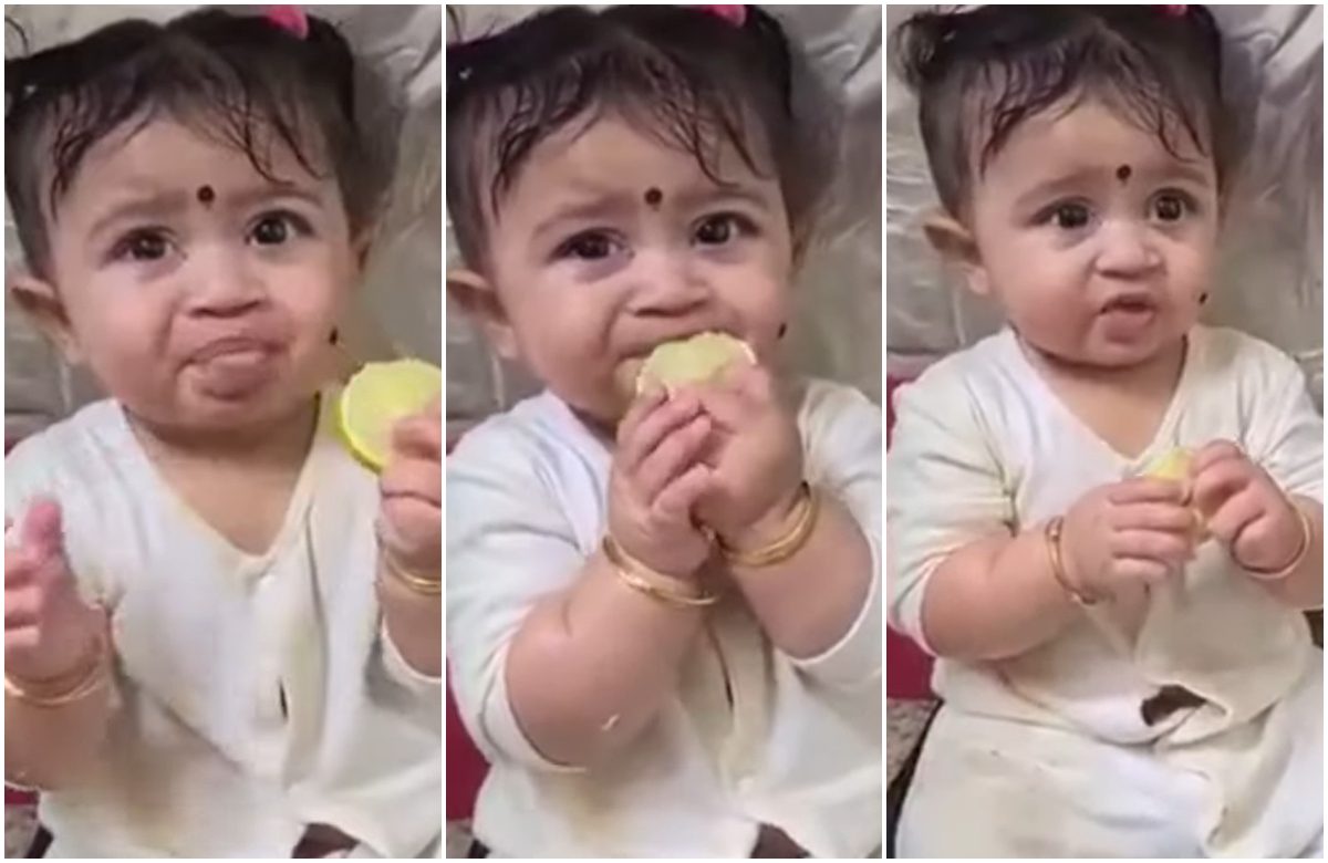 Cute baby tastes lime goes viral