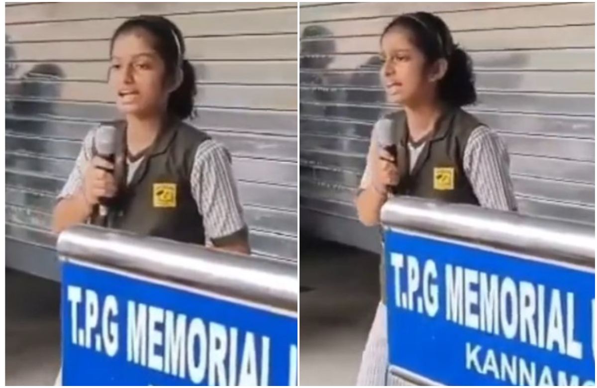 A girl Viral Campaign Speech in a Election