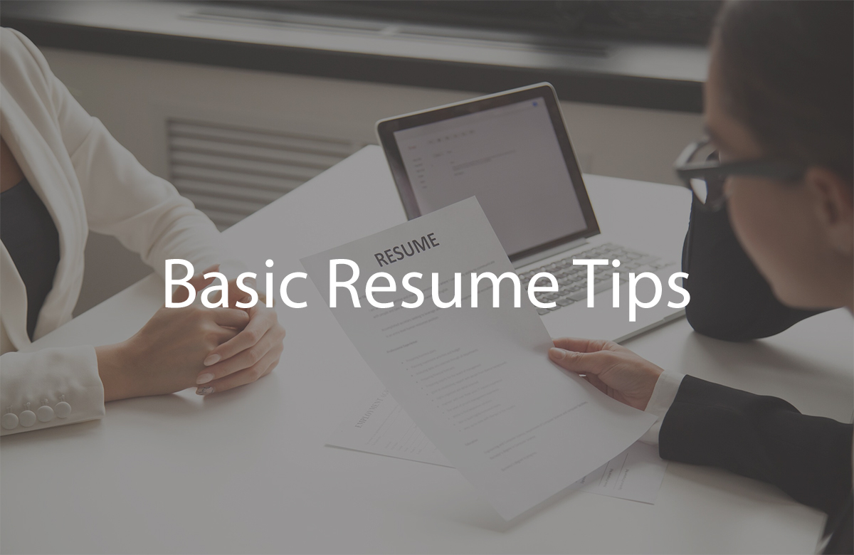 Basic Resume tips