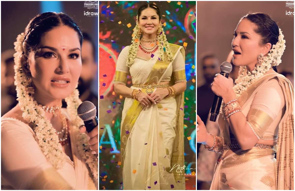 Sunny Leone Stunning Kerala saree look goes viral