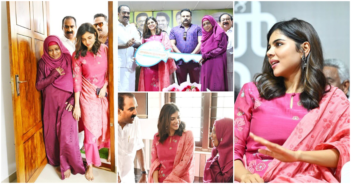 50th Ammakilikkoodu house key handed over by Kalyani Priyadarshan