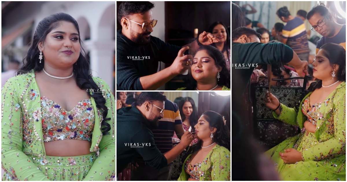Makeup Artist Vikas Shares Makeover video of Bagya SureshGopi