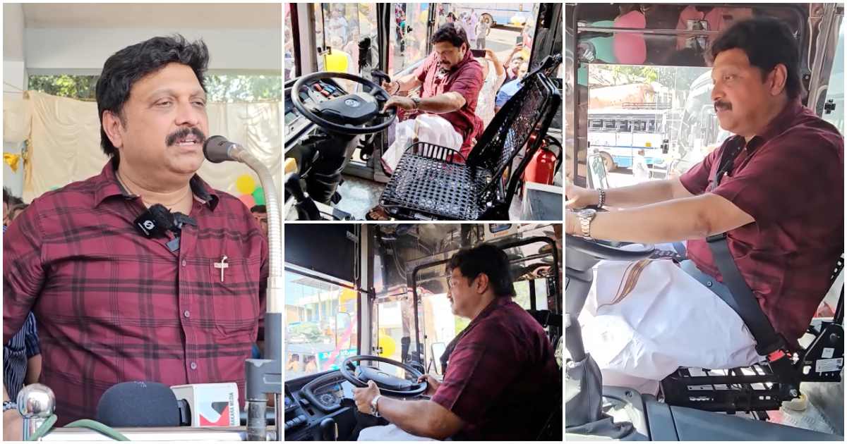 KB Ganesh Kumar Driving Swift Bus Video Viral