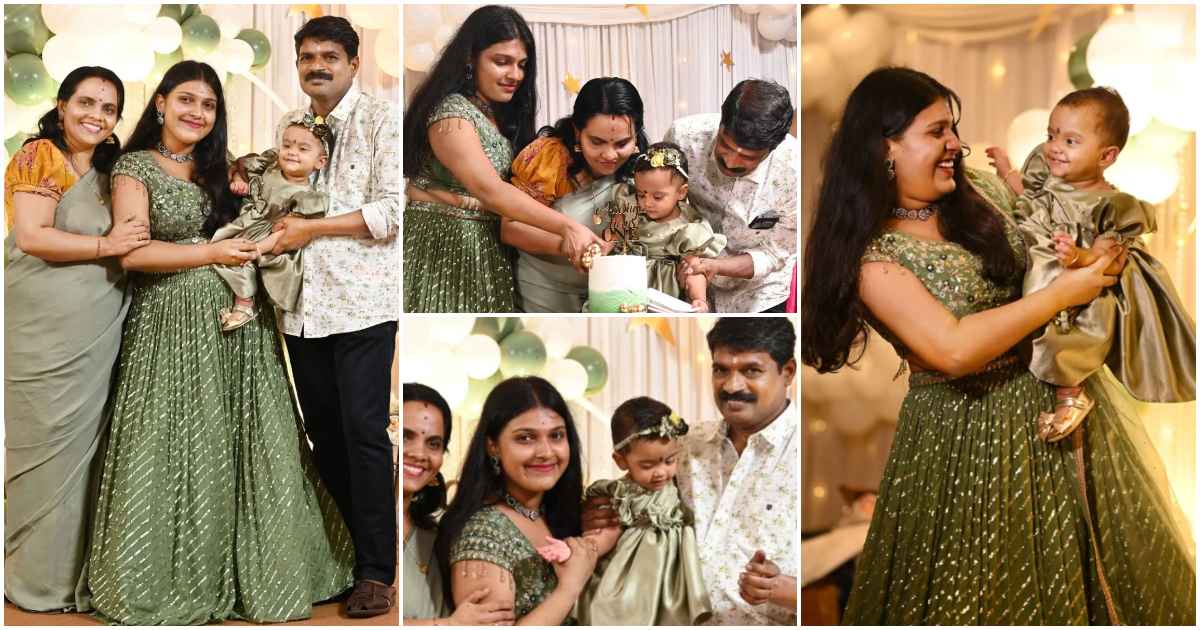 Arya Parvathi Sister First Birthday Celebration Highlights