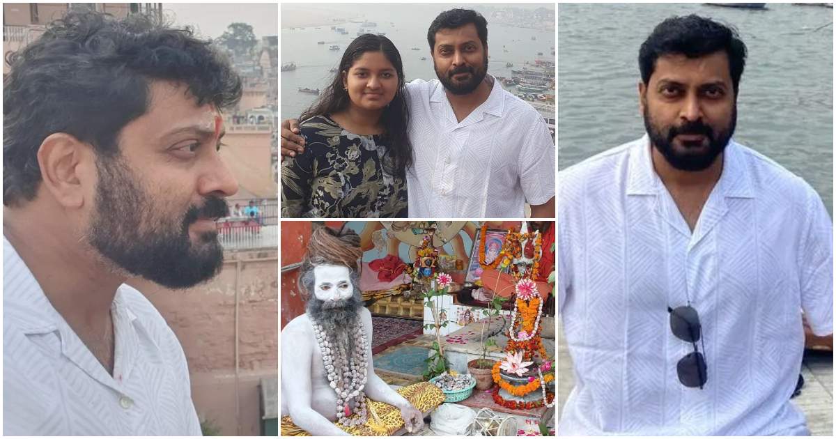 Actor Narain And Daughter In Varanasi