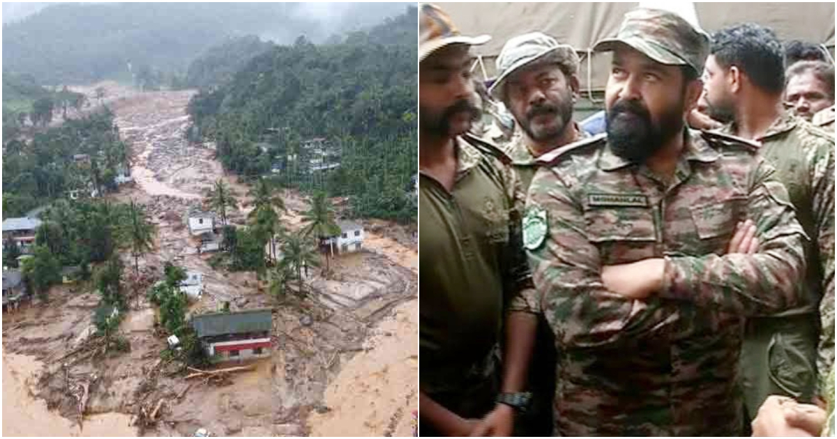 Lieutenant Colonel Mohanlal At Wayanad Land Slide