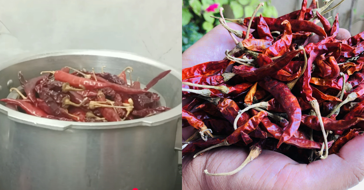 Chilli Powder Making Tip Using Cooker
