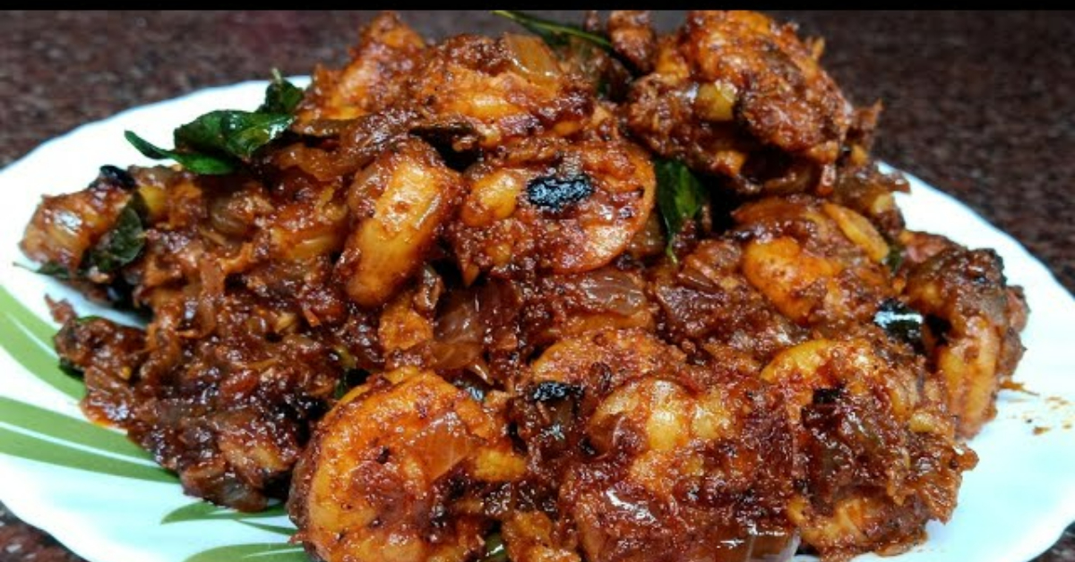 Kerala Style Prawns Roast Recipe