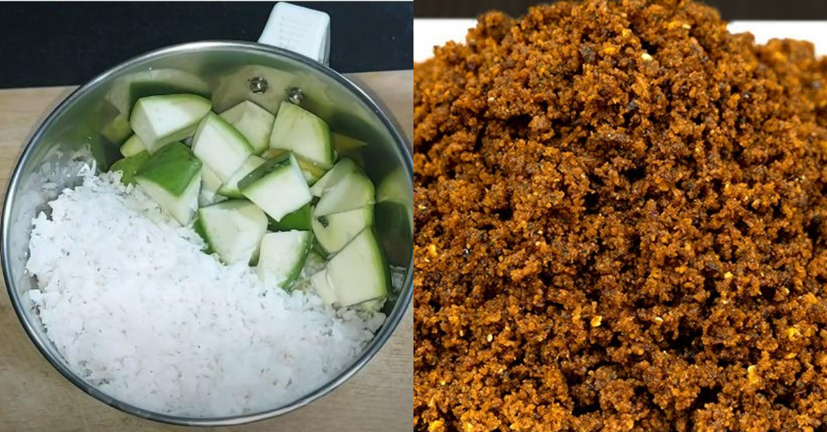 Pacha Manga Chammandi Podi Recipe