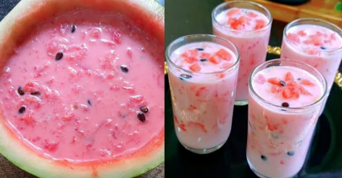 Tasty Watermelon Coconut Milk Drink Recipe