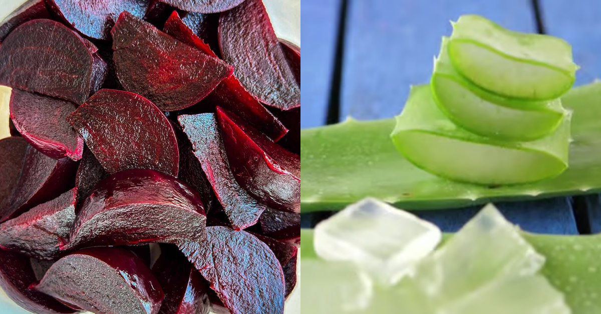 Natural Hair Dye Using Beetroot With Aloevera